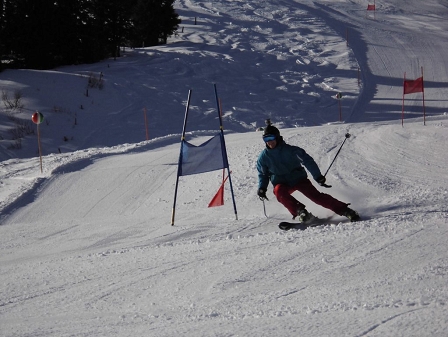 Chris Cummins skiing