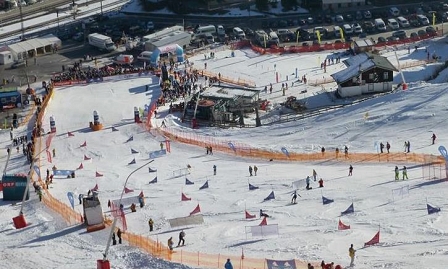 Snowboard racing at Bad Gastein
