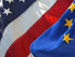 US Flagge und EU-Flagge