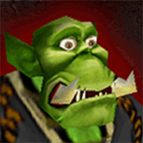 Ein Ork-Arbeiter ("Grunt") aus dem Computerspiel "WarCraft II".