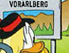 comic donald vor dem schild land vorarlberg