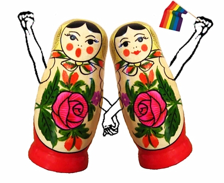 Matroschkas mit Regenbogenfahne