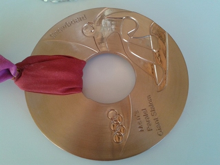 An Olympic medal