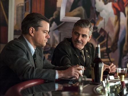 Matt DAmon und George Clooney in einer Szene aus dem Film Monument Men