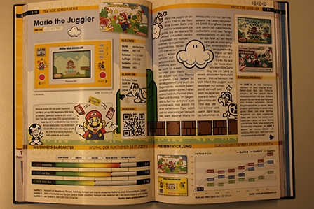 Buchseite über das Spiel "Mario the Juggler"