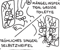 comic hasenpaar vor dem spiegel