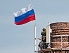 Russian flags fly above a Ukranian military unit in Sevastopol.