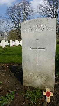 a grave near Ypres