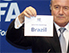 Blatter mit dem Auslosungszettel "Brasil"