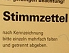 Stimmzettel