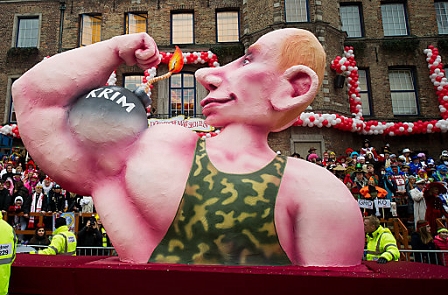 A float at the Rosenmontag parade in Düsseldorf, March 3rd, 2014.