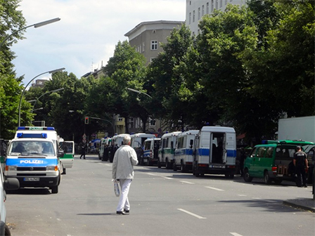 Polizei in Berlin-Kreuzberg