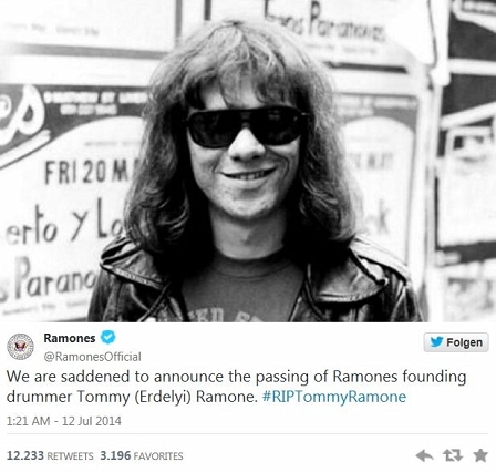 RIP Tommy Ramone