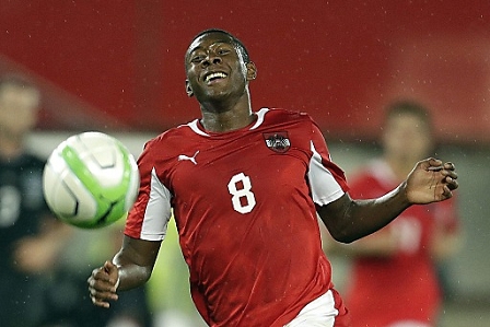 Austria's David Alaba in action during the FIFA World Cup 2014 qualification group C soccer match between Austria and Ireland at Ernst Happel Stadion in Vienna, Austria, 10 September 2013