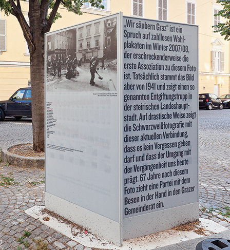 Temperäres Gedenkobjekt in Graz