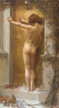 Das Bild "Love Locked Out" (1889) von Anna Lea Merrit 