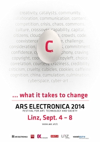 Festivalposter der Ars Electronica 2014.