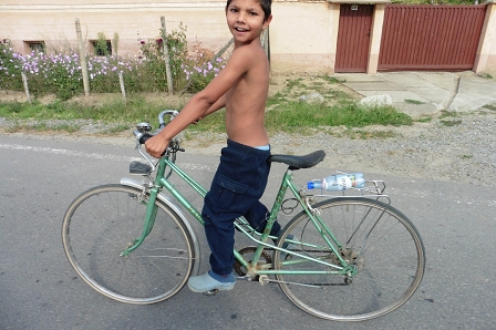 Roma Boy Cycling