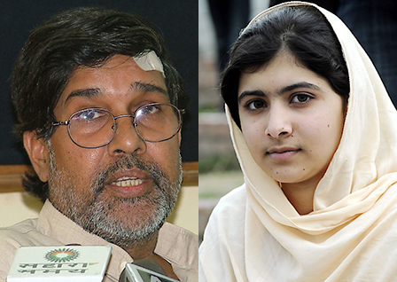 Malala Yousafzai und Kailash Satyarthi