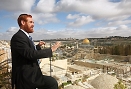 Rabbi Yahuda Glick looks out over the Temple Mount, or Haram el-Sharif