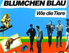 Blümchen Blau Plattencover für "Wie die Tiere": Die Band mit Tieren