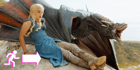 Drache und die Mutter der Drachen von Game of Thrones