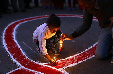 © APA/EPA/NARENDRA SHRESTHA World AIDS Day in Kathmandu, Nepal