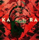 Albumcover von "Kara" von We Are Shining. Ein Menschenkopf mit Maske auf gemustertem, schwarz-roten Hintergrund.