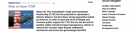 Empfehlungen der Atlantic Community zu TTIP