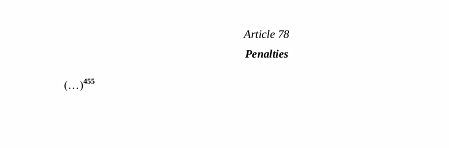 EU Ministerrat Artikel 78 Penalties 