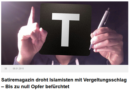 Schlagzeile der Tagespresse