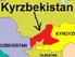 Kartenausschnitt des Fantasielandes Kyrzbekistan