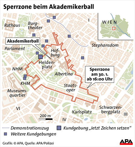 Sperrzone beim Akademikerball