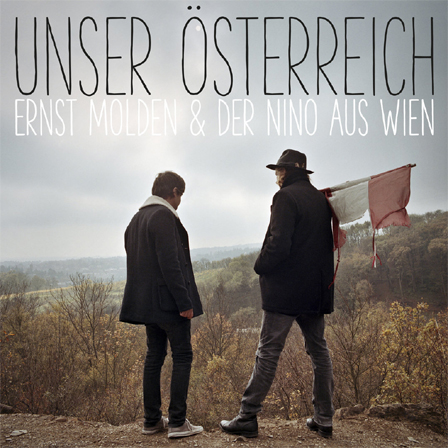 Molden und Nino uf dem Plattencover mit zerfetzter Österreich-Fahne