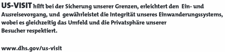 Sebstbeschreibung des gescheiterten US-VISIT-Programms.