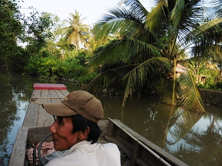 One of the many channels on the Mekong Delta