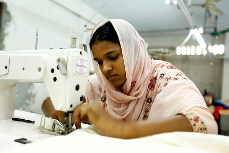 Näherin, die Rana Plaza überlebt hat