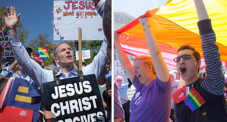 Protesters in front of the US Supreme Court