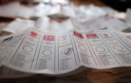 © APA/EPA/SEDAT SUNA Wahlzettel Türkei