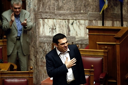 Alexis Tsipras im griechischen Parlament