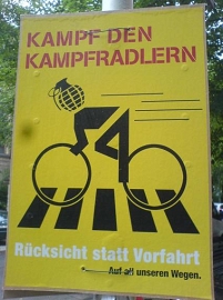 Kampfradler warnung