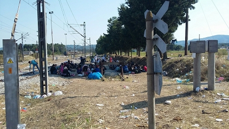 Flüchtlinge an der griechisch-mazedonischen Grenze