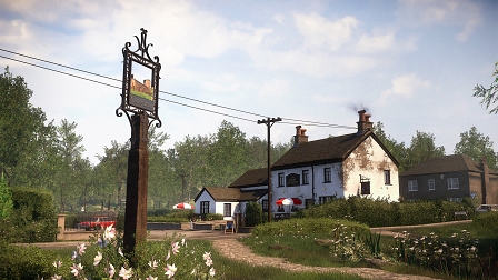 Screenshot aus "Everybody's Gone To The Rapture": ein kleiner Ort mit viel Pflanzen.