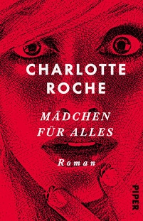 Schwarz-rotes Cover mit Grafik: Frau mit überraschtem oder erschrecktem Ausdruck