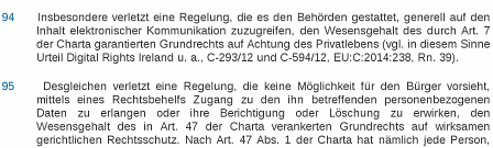 © Public Domain Randziffern 94 und 95 des EuGH-Spruchs