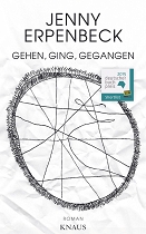 Das Cover des Romans "Gehen, ging, gegangen" trägt eine Zeichnung einer Art abstrakten Teppichs