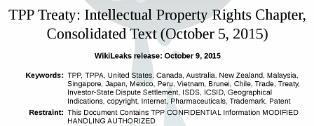 © Public Domain Das Kapitelö zu geistigen Eigentumsrechten in TPP