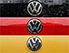 VW Zeichen in Deutschlandflagge
