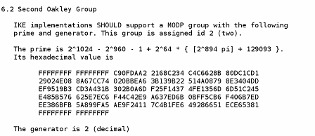 © IETF Die Primzahl für den 1024-Bit-Schlüssel bei Diffie-Hellman