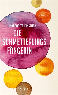 Buchcover Schmetterlingsfängerin. Bunte Farbkleckse